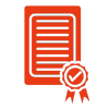 document with a ribbon